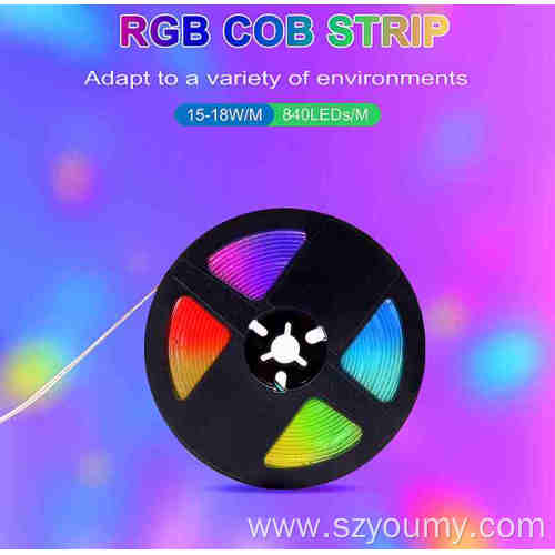 COB LED Tape Rope Light Flexible RGB COLOR